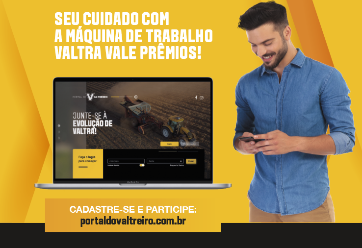 Portal do Valtreiro, um espaço que premia quem é apaixonado pelo seu Valtra e cuida com lubrificantes e peças genuínas.